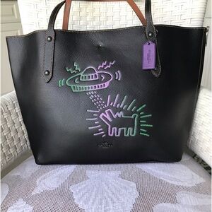 Coach Keith Haring UFO Barking Dog Tote
